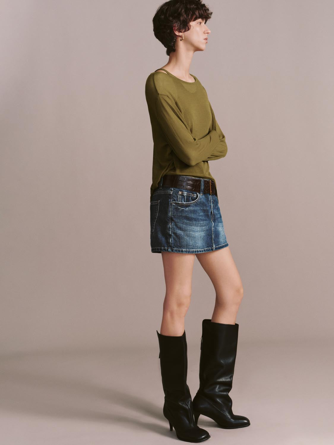 Knitted Fabric 2in1 Long Sleeve T Shirts